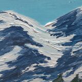 Oil on canvas "Mountain lake"