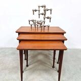 Vintage teak nesting tables mimiset 1960