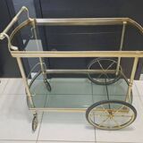 Vintage trolley in gilded and silvered bronze