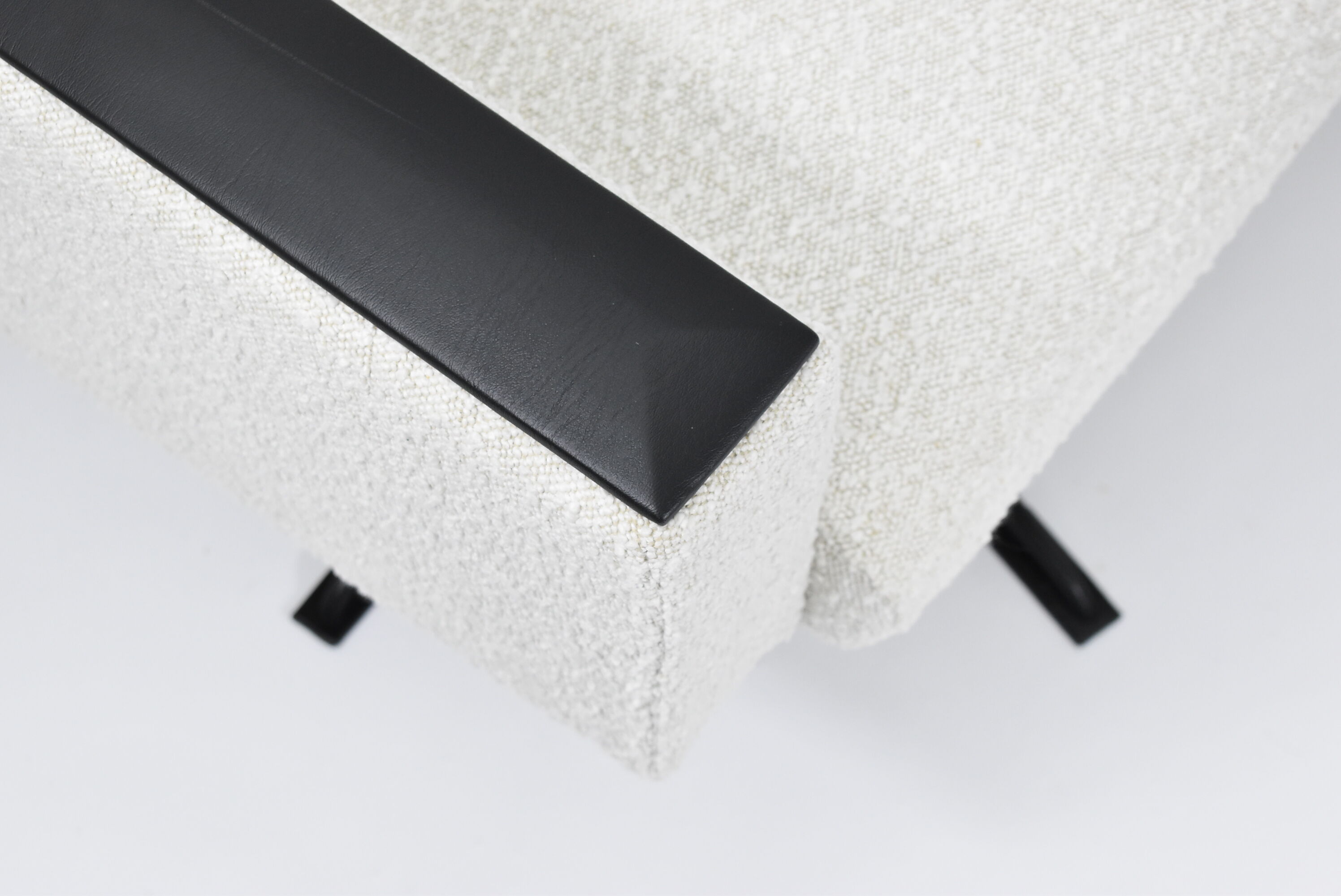 Fauteuil vintage Deutsche Democratic Republic DDR, années 1960, Bouclé blanc