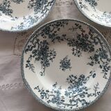 Set of 4 plates of the faience factory of gien