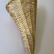 Hanging basket, woven wicker cornucopia
