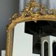 Large gilded mirror with acanthus leaf pediment H150 L98