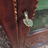 English style display cabinet in marquetry mahogany.