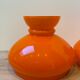 Duo d'abat jour en verre opalin orange vintage