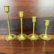 4 Scandinavian brass candlesticks from the 1960s