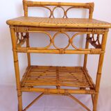 Pair of bamboo bedside tables