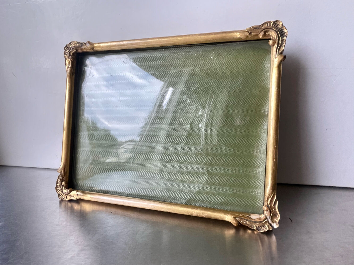 Antique art nouveau gilded picture frame