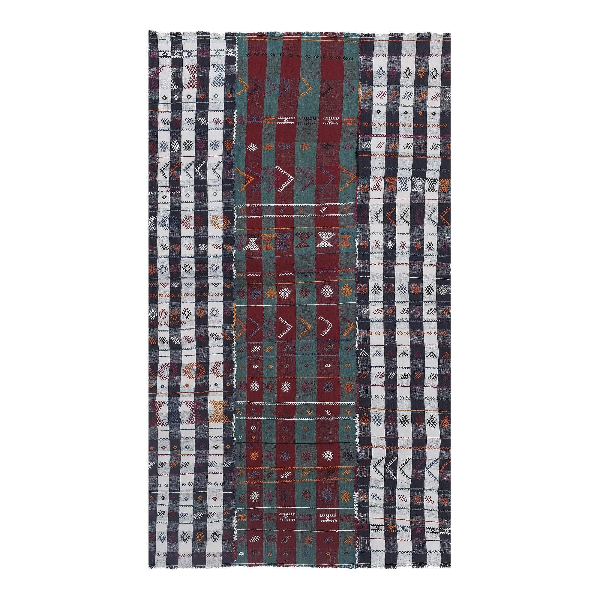 Vintage Turkish kilim, handwoven, 149x263 cm.
