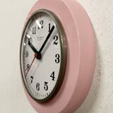 Vintage Pink East German Bakelite Wall Clock from Weimar, 1980s