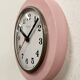 Vintage Pink East German Bakelite Wall Clock from Weimar, 1980s