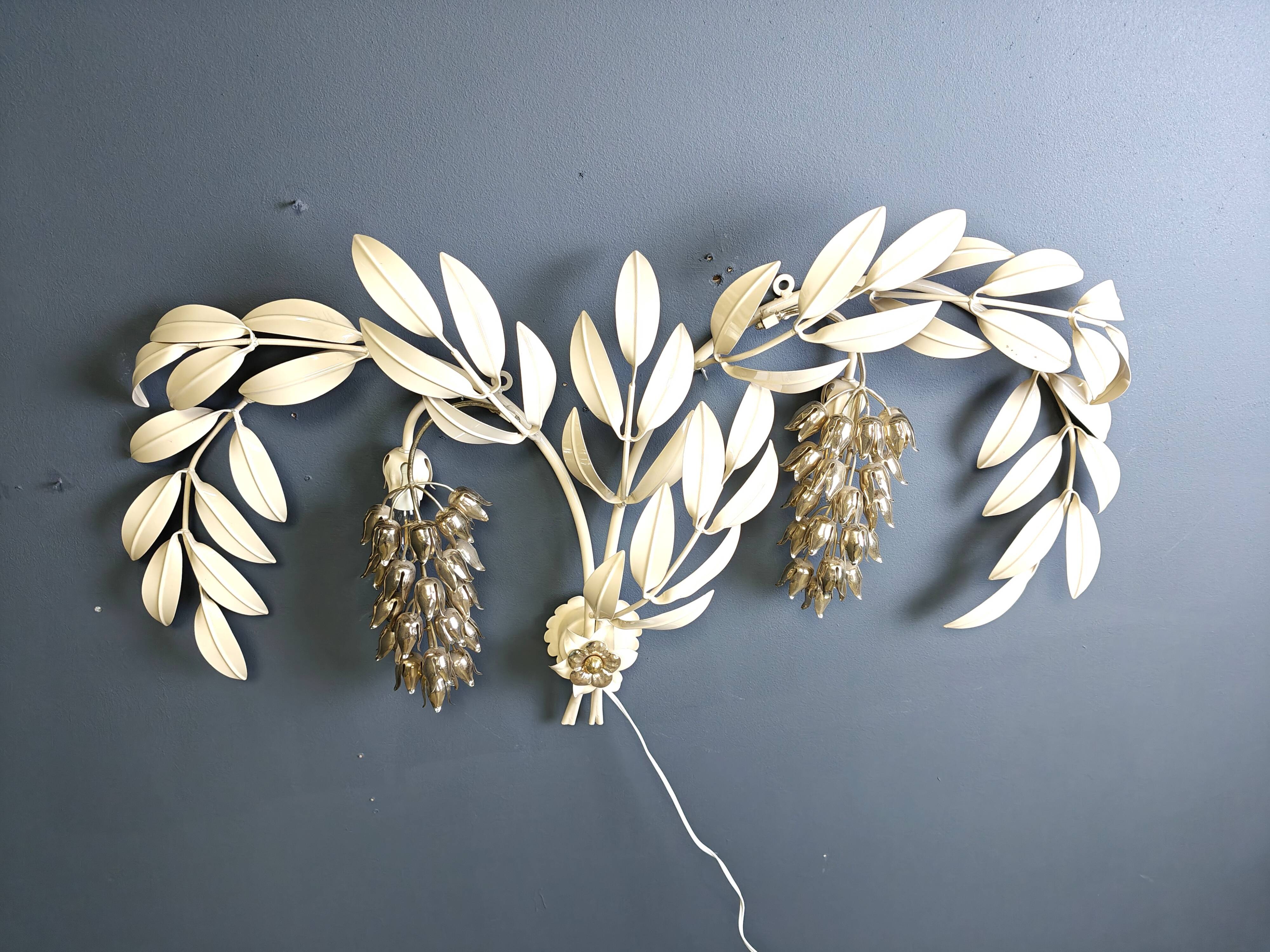 Vintage tulip wall lamp by Hans Kögl , 1970s