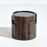 Set of four ‘model 780’ beechwood nesting tables from the 1960s, designed by gianfranco frattini for cassina