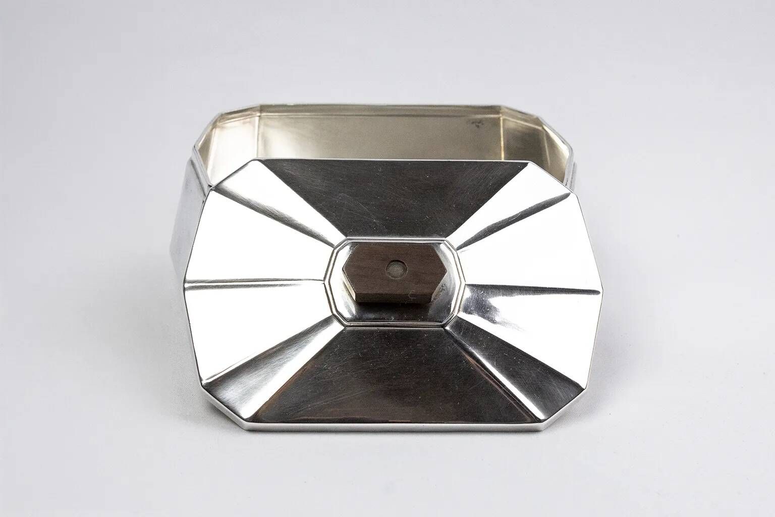 Art Deco set by Kirby Beard & Christofle – silver-plated box & tray