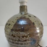 Pied lampe boule grès émaillé pyrité Gustave Tiffoche