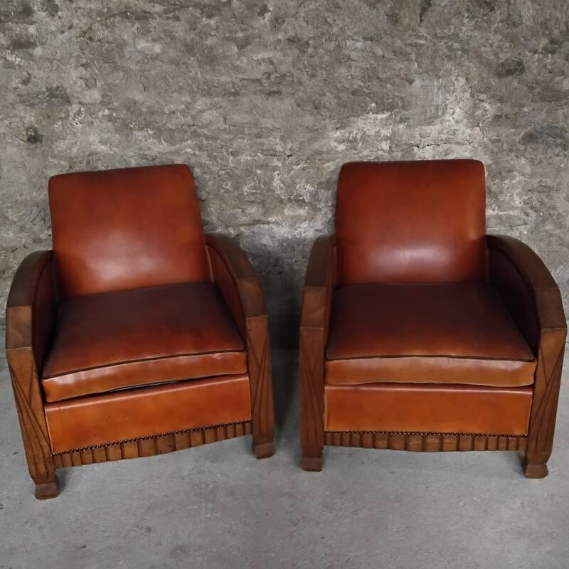 Pair of art deco armchairs