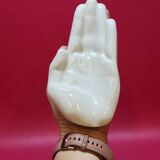 Vide poche en porcelaine blanche en forme de main vintage