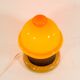 Vintage table lamp in orange glass and black perforated metal 70s