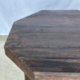Pedestal table or small octagonal side table quadripod base with modernist spacer