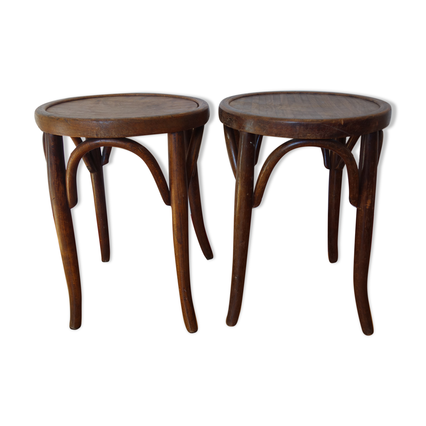 2 old Mahieu  stools