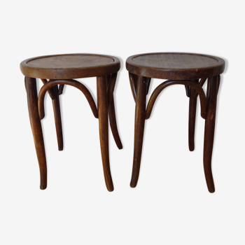 2 old Mahieu  stools