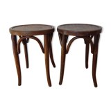 Set de 2 anciens tabourets Mahieu