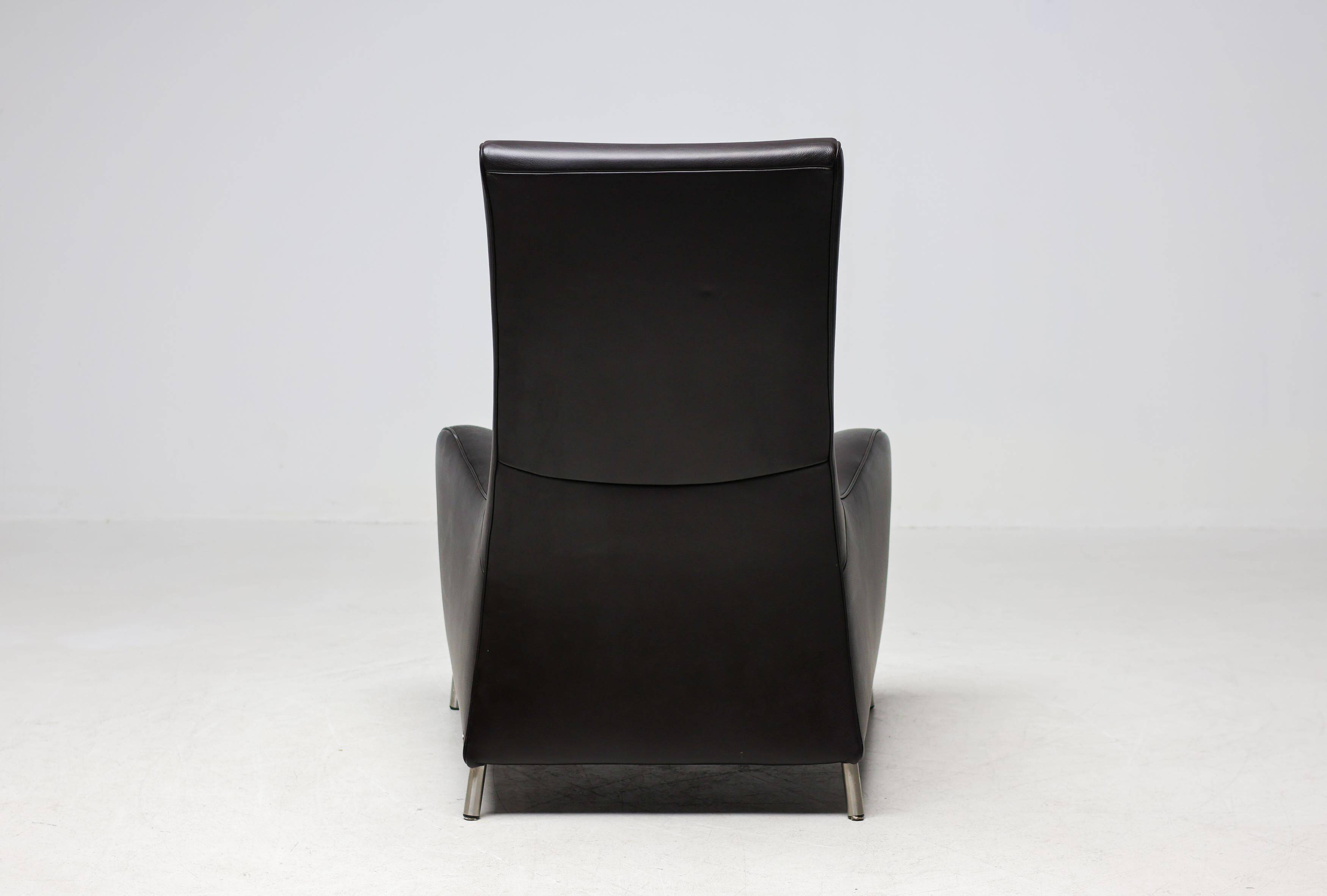 De Sede DS-264 Lounge Chair by Mathias Hoffmann, Swiss Leather Design