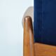 Scandinavian armchair designer E.Homa, refubrished, 1960s, navy blue velvet