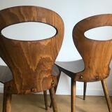 Pair of bistro chairs "rustic" model of baumann called "ant"