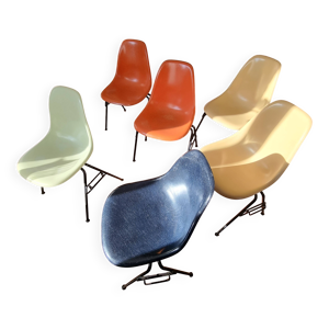Lot de 6 chaises coques