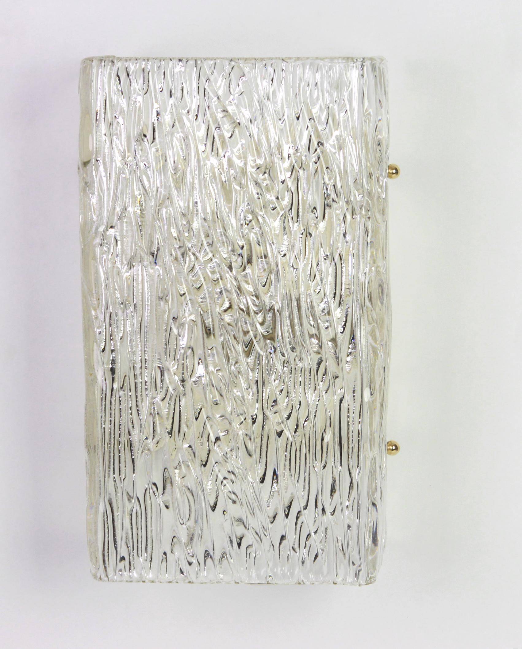 1 pair of large wall sconces by Kalmar, Austria, 1960s.