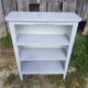 Pair ancienne bibliothèque parisienne furniture 3 shelves vintage gray wood