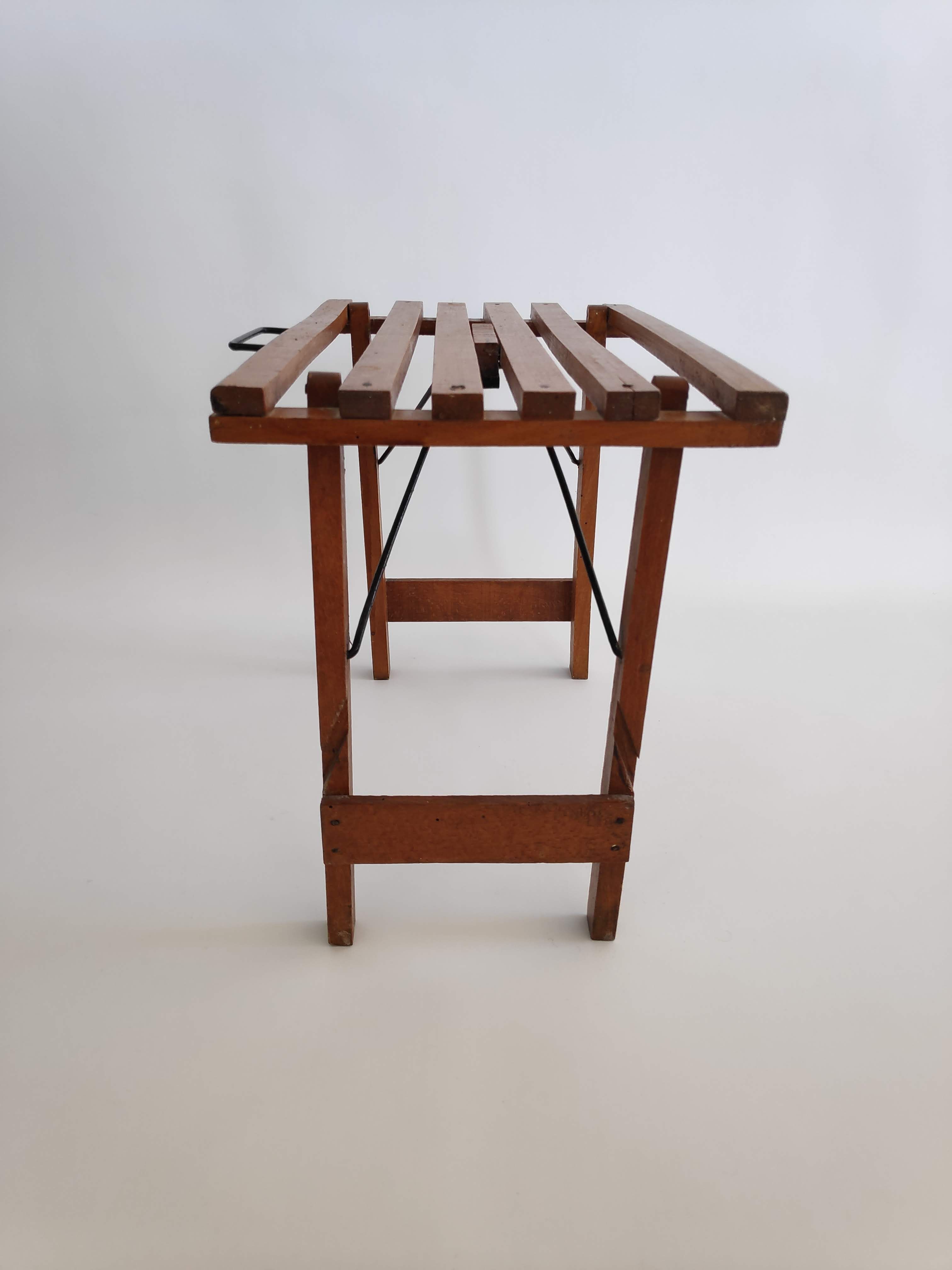 Wooden and metal  stool