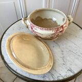 Soup pot Terre de Fer Gien model "July" late nineteenth