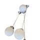 Vintage Art Deco suspension / chandelier with opaline shade