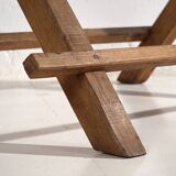 Antique X-shaped dining room table (c.1920) #16