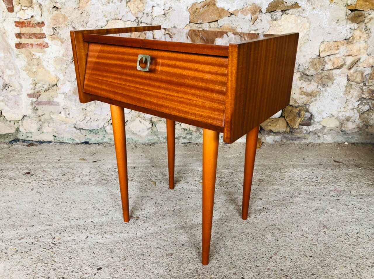 Vintage bedside, scandinavian style, circa 60