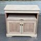 Louis Philippe buffet with 2 doors, stripped raw wood TV unit.