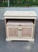 Louis Philippe buffet with 2 doors, stripped raw wood TV unit.