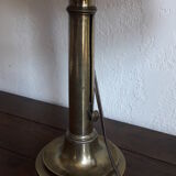 Brass foot candle holder lamp