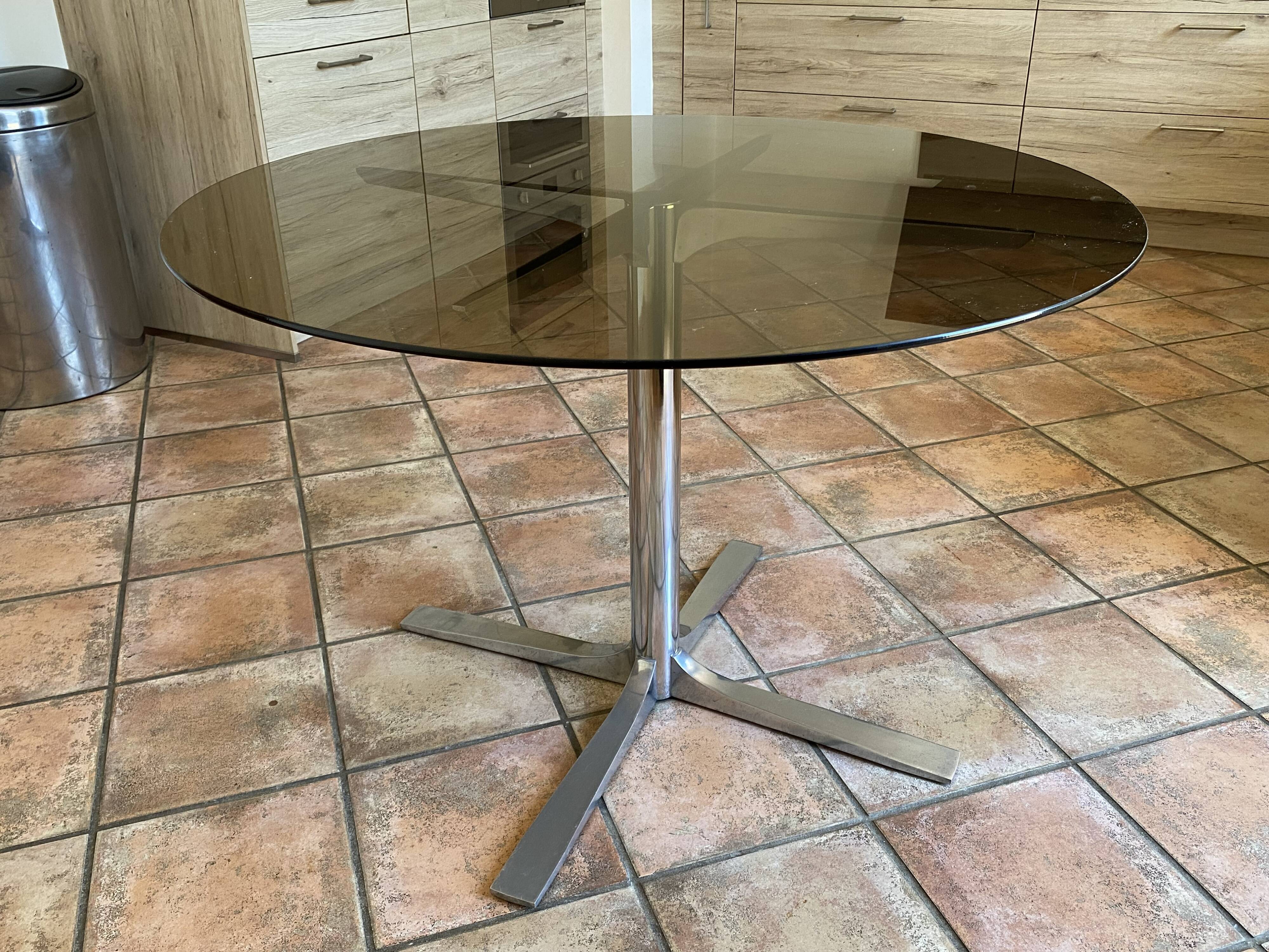 Roche Bobois table and its 4 chairs 1970s