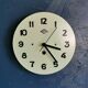Vintage formica clock round silent wall clock "Green Jura"