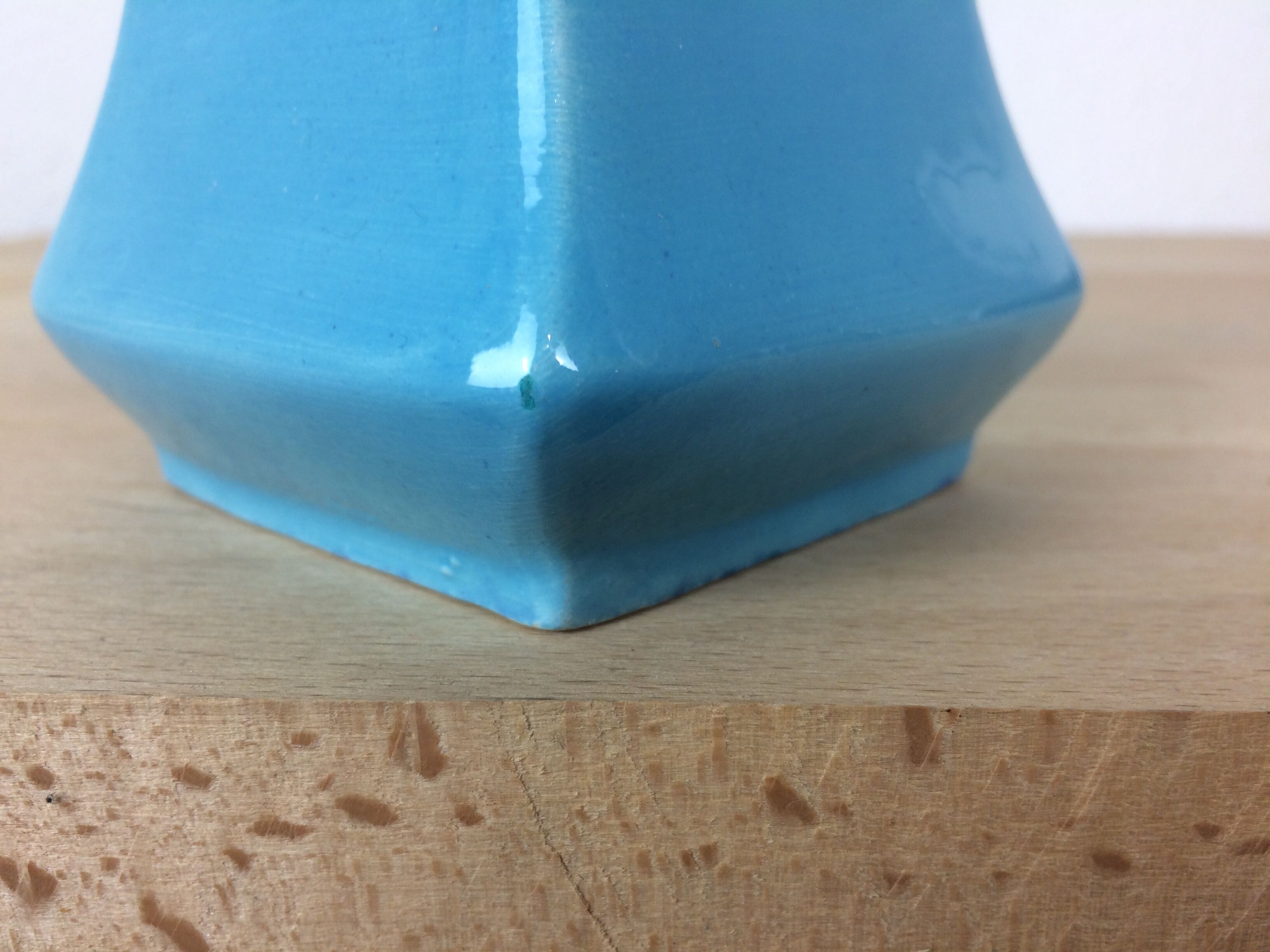 Roberto Rigon vase in blue ceramic