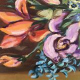 Oil on canvas flower