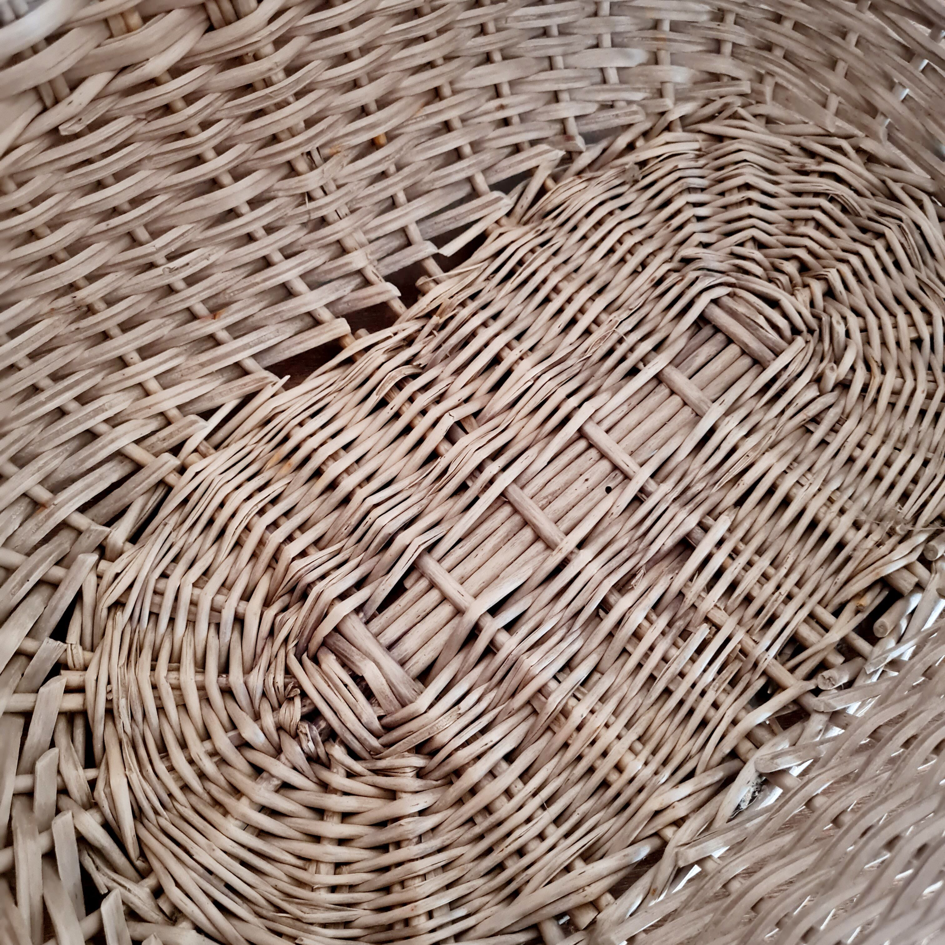 Antique rattan basket