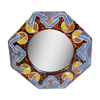 Octagonal ceramic mirror