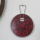 Wall-mounted round barber mirror 50s 60s