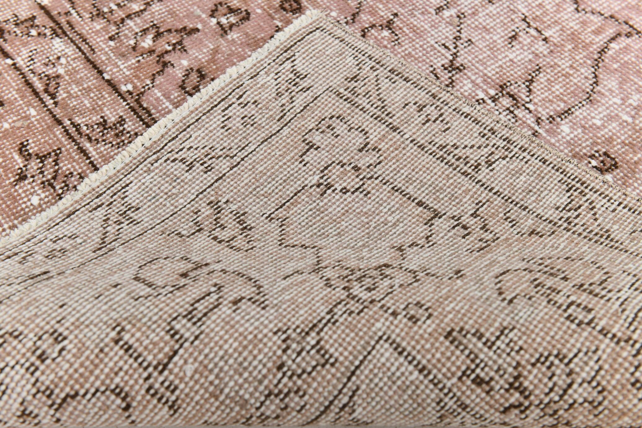 Pink & Brown Large Vintage Rug, 213x325Cm