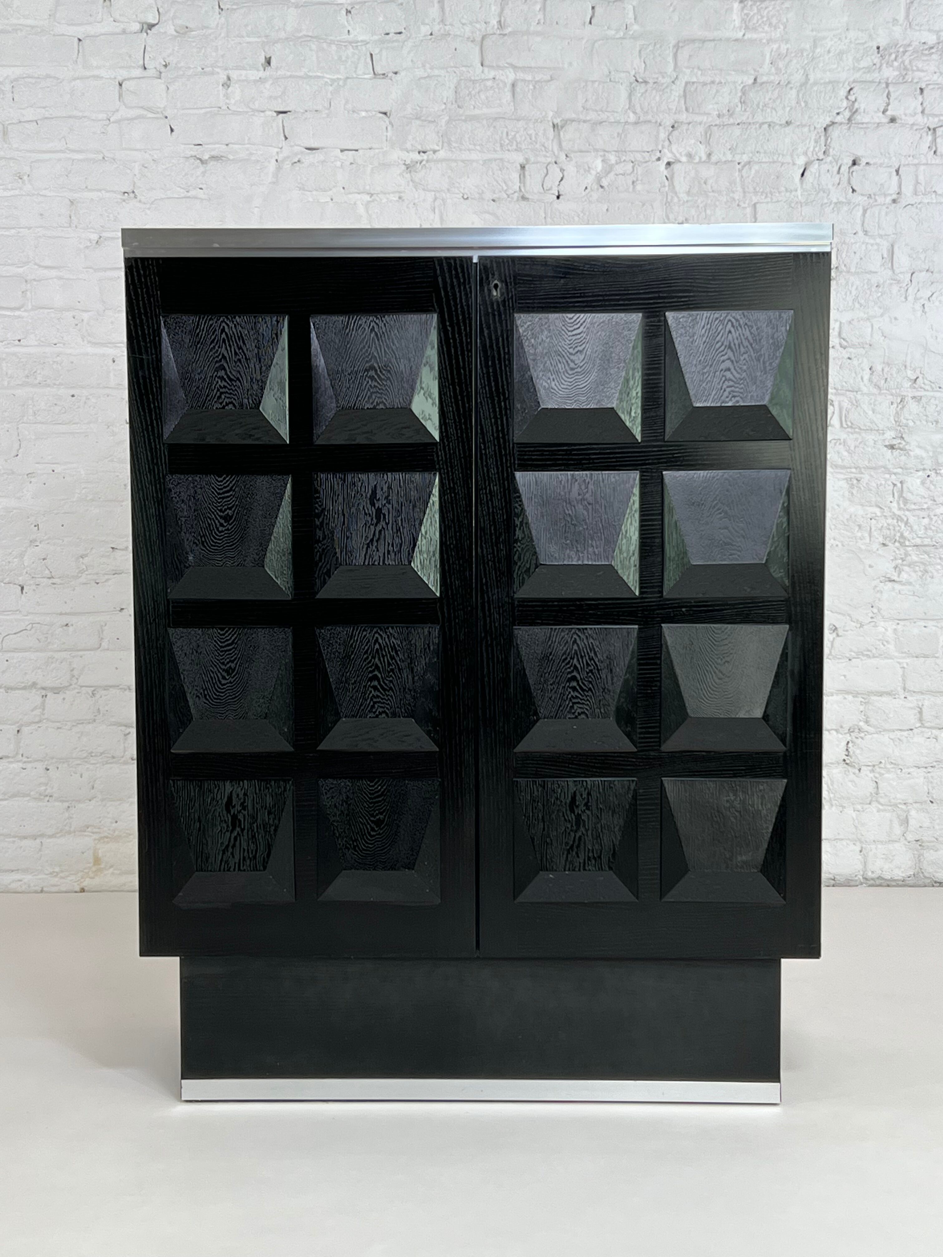Brutalist bar storage cabinet