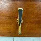 Vintage mid century modern wall coat rack